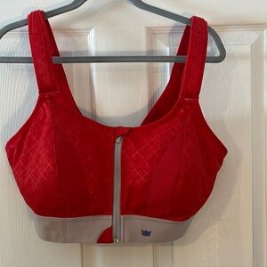 SheFit Women's Red Ultimate Sports Bra 3 Lux